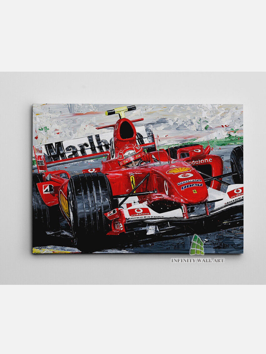 F1 Ferrari Painting Canvas Art Wall Art Print Picture Sports Cars Framed
