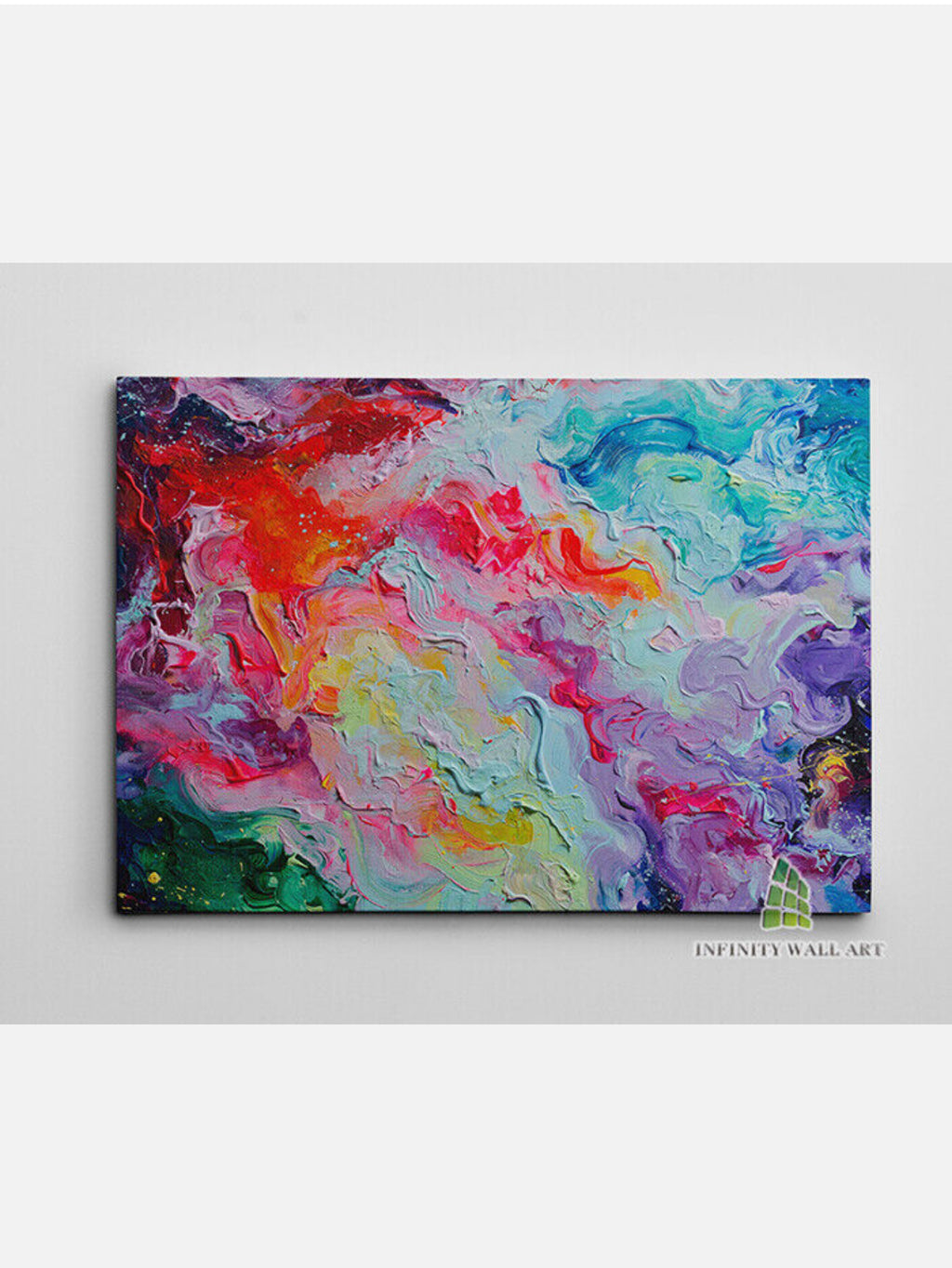 Abstract Galaxy Oil Painting Print: Modern Minimalist Wall Art