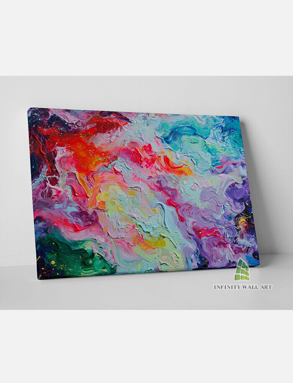 Abstract Galaxy Oil Painting Print: Modern Minimalist Wall Art