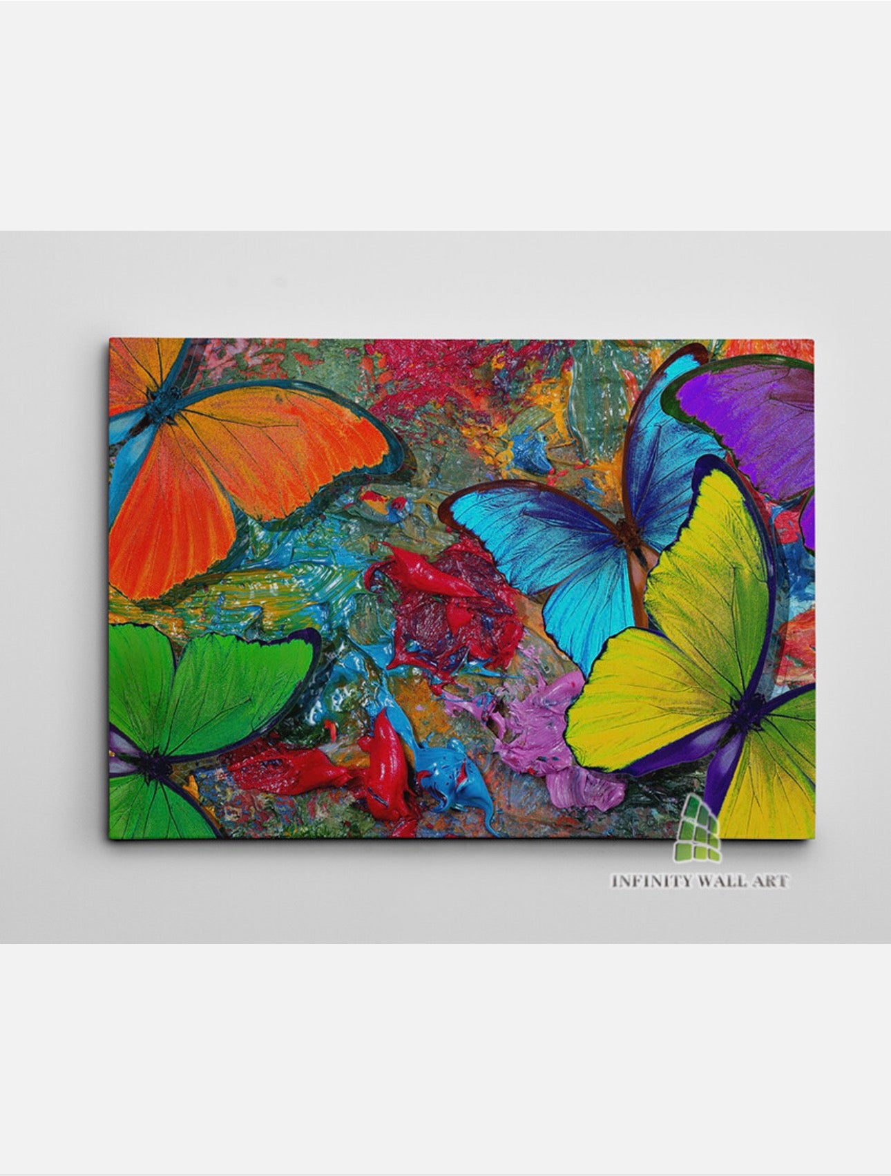 Colourful Butterfly Oil Painting Canvas Art Abstract Wall Art Print Canvas