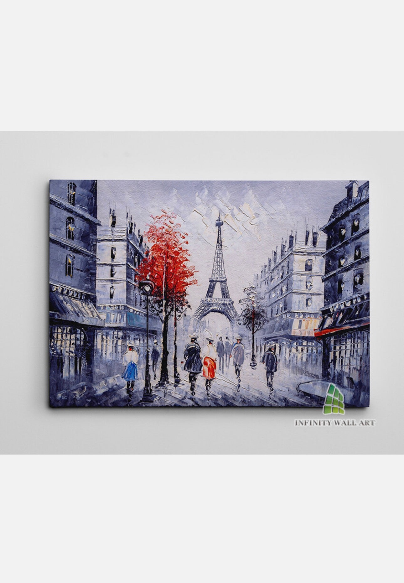 Paris City Canvas Art Oil Painting Framed Wall Art Print Picture Decor
