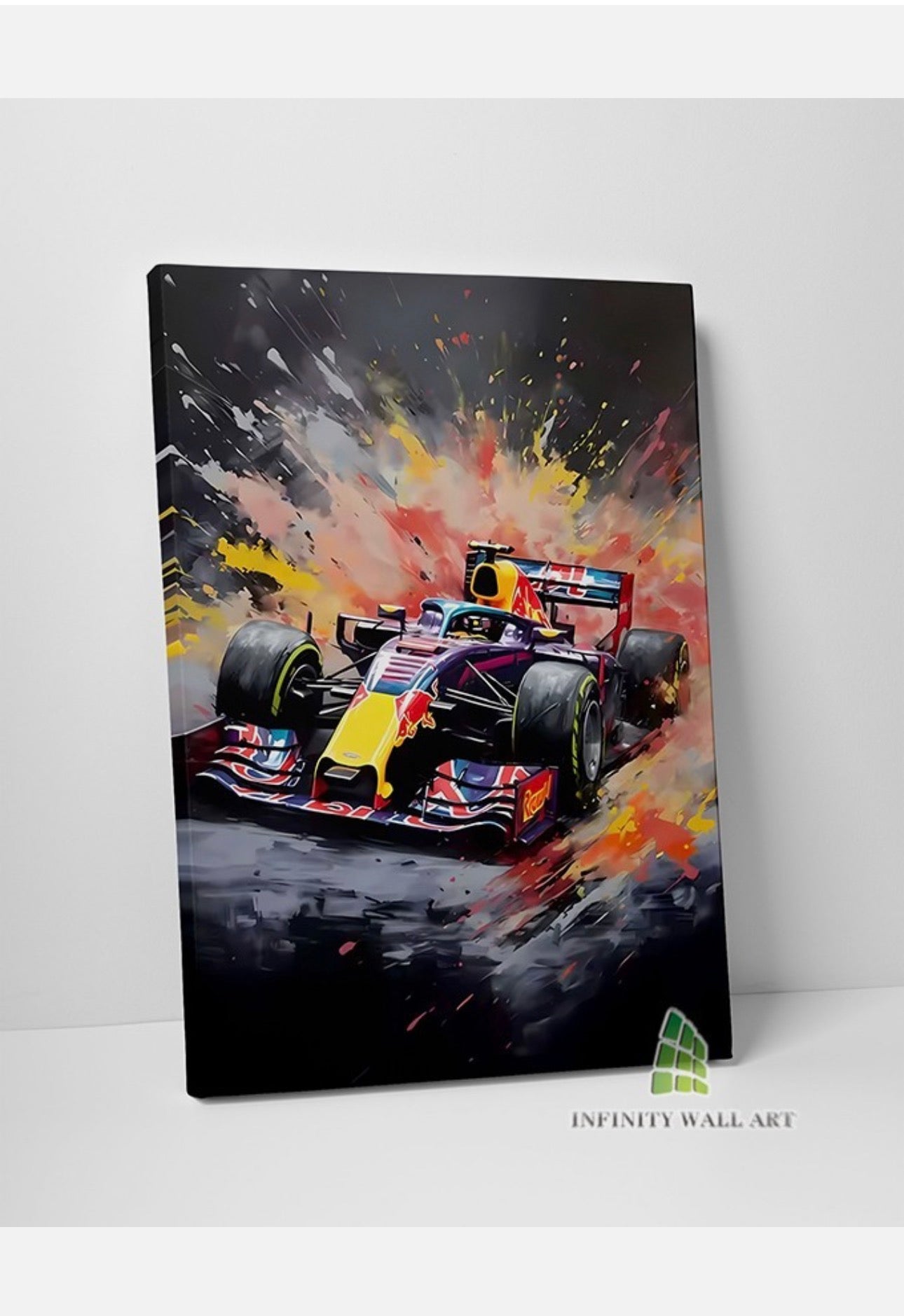 Colourful F1 Car Canvas Art Wall Art Print Picture Sports Cars Framed Decor