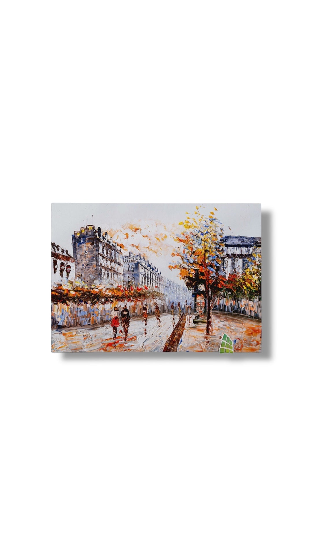 Modern City Street Canvas Art Oil Painting Wall Art Print Picture Decor