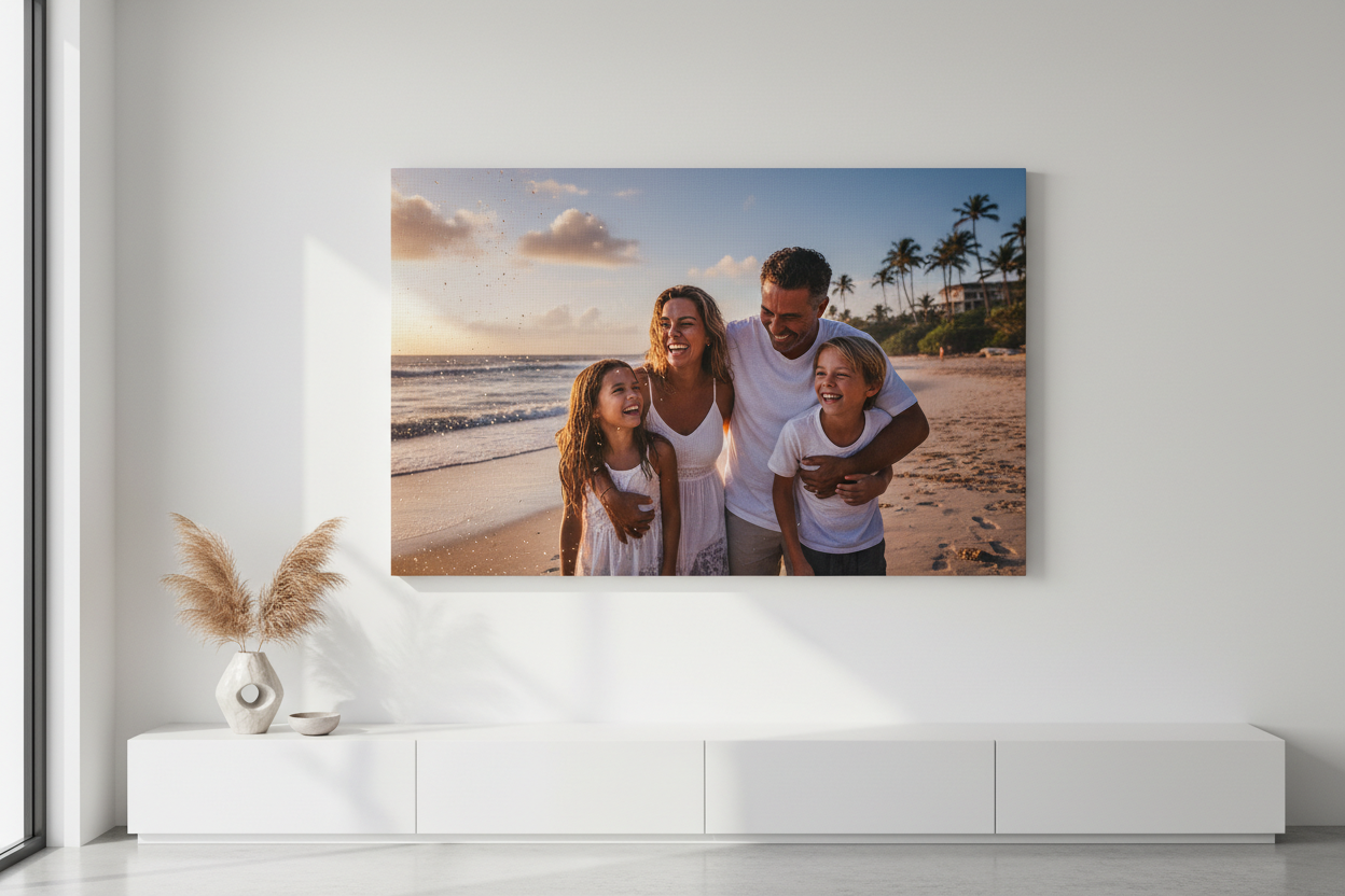 personalised photo on canvas 